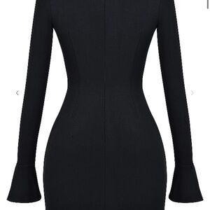 House of CB Elegant Black Long Sleeve Dress